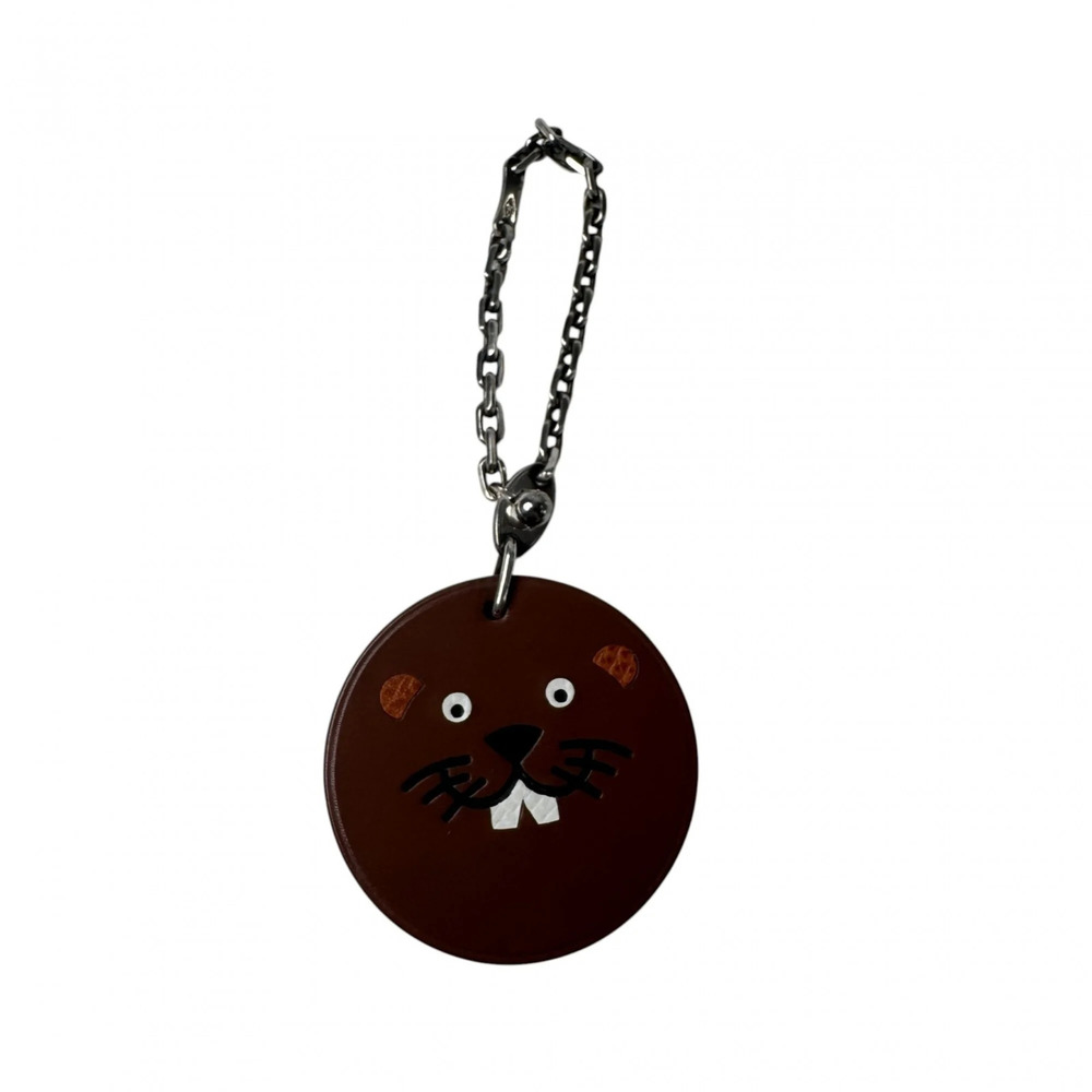 Hermes HERMES Keychain Charm Beaver Brown Women's